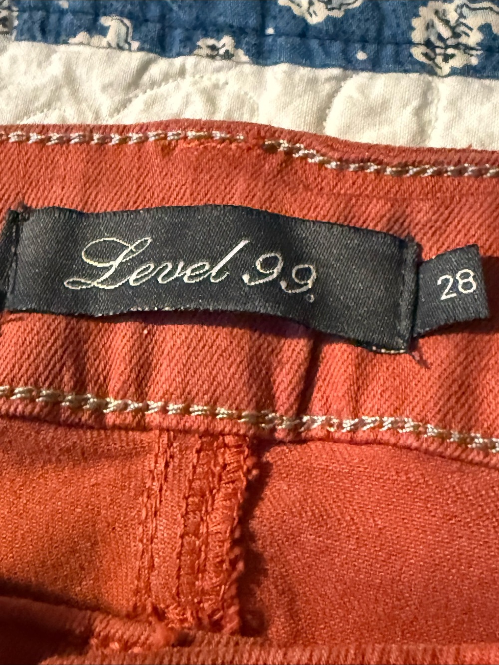 Level 99 High-Rise Skinny Jeans in Rust - Picture 4 of 6